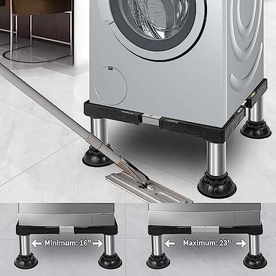 Kokorona Washing Machine Stand Mini Fridge Stand with 8 Strong Feet  (5.1-6.3in High), Adjustable Refrigerator Base Multi-Functional Washer  Dryer