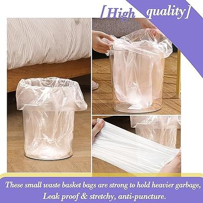 Clear Medium Garbage Bags 8 Gallon Trash Bags FORID Wastebasket Bin Liners  220 Count Plastic Trash Bags for Bathroom Bedroom Office Trash Can 30 Liter