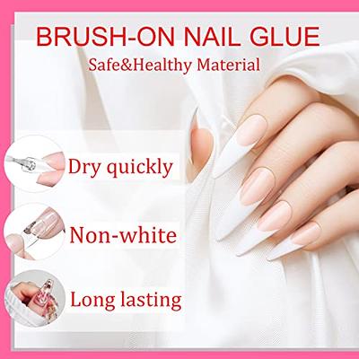 Nail Rhinestone Glue Gel with Brush Pen Set, 38ml Clear Super Strong  Adhesive for Nail Decorations