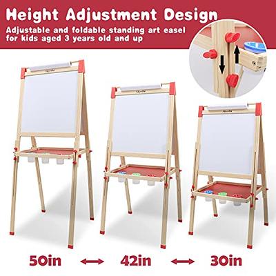 JUZBOT Easel for Kids Deluxe Wooden Standing Kids Easel with Paper & 84PCS  Accessories Foldable Without Disassembly Magnetic Chalkboard & Whiteboard  Kids Art Easel for 3 4 5 6 7 8 Year Old - Yahoo Shopping