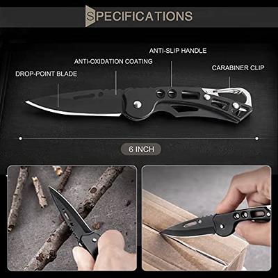 QZL EDC Pocket Knife for Men, Small Folding Keychain Knife with