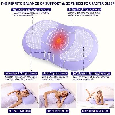 CUZEP Clieey Side Back Stomach Sleeper Pillows Anti Wrinkle Aging