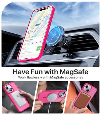 CAHEJILU Strong Magnetic for iPhone 15 Case [Compatible with MagSafe] [ Military-Grade Drop Tested] Shockproof Protective Slim Translucent Matte  Phone Case for iPhone 15 Phone Case, Hot Pink - Yahoo Shopping