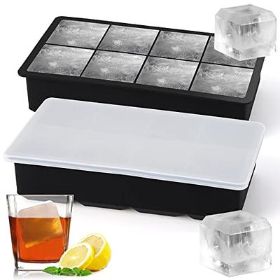 Ice Cube Tray with Lid and Bin - 2 Pack Ice Trays for Freezer with Ice  Scoop 