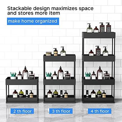  REALINN Under Sink Organizers and Storage, 2 Pack Slide out Kitchen  Under Sink Storage Rack, Bathroom Cabinet Organizer Baskets : Home & Kitchen