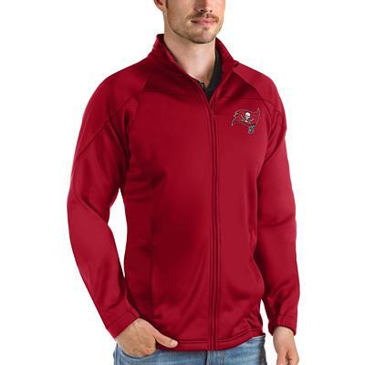 Women's Antigua Red Tampa Bay Buccaneers Victory Full-Zip Hoodie