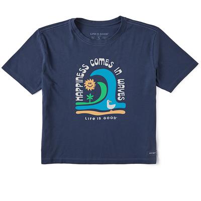 Life Is Good Men's Stay Cool Penguins Long Sleeve Crusher T-Shirt in Beach Blue Size 3XL | 100% Cotton