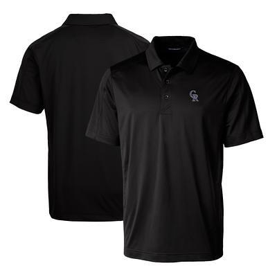 Men's Cutter & Buck Gray Colorado Rockies Forge Tonal Stripe Stretch Polo