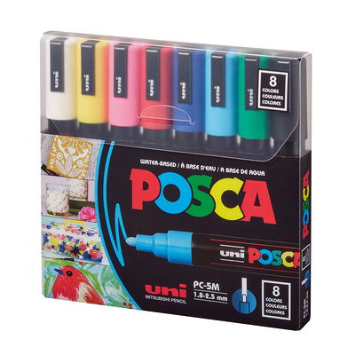 Uni POSCA Paint Markers, Medium Point Marker Paint Pen Tips, PC-5M,  Assorted Ink, 8 Count - Yahoo Shopping