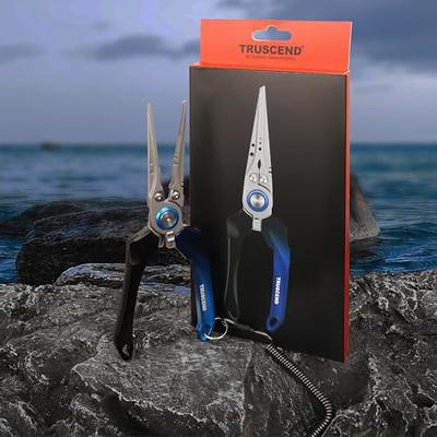 Truscend fishing pliers upgraded muti-function fishing gear hook remover  resistant harshest salt fishing tools gifts for men