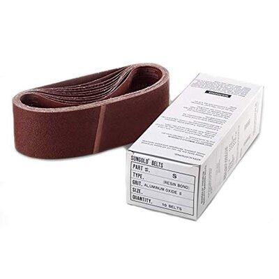 10pc. Sanding Belt 80 Grit - 3/8 x 13