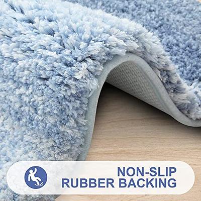 KMAT Bathroom Rugs Bath Mat,Non-Slip Fluffy Soft Plush Microfiber Bath Rugs,  Machine Washable Quick Dry Shaggy Shower Carpet Rug