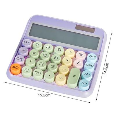 Desk Basic Cute Calculator 2pcs Battery Powered with 8 Digit Style 1, Black