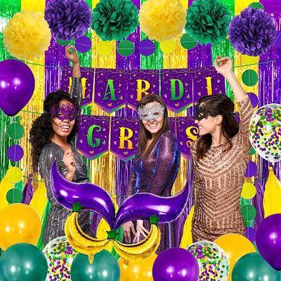 Mardi Gras Decorations Mardi Gras Banner Mardi Gras Party Decoration Mardi  Gras Party Banner Fat Tuesday Decorations 