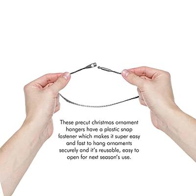 R'ND Toys Christmas Ornament Hooks – Christmas Tree Easy Snap Fastening  Metallic Decorating String Hangers Ornament Hooks for Hanging Christmas  Tree Decorations - Pack of 200 (Silver) 