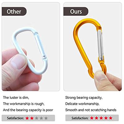 Swatom Mini Alloy Carabiner Clip Tiny Spring Snap Hook Carabiners for  Backpack Keychains Accessories