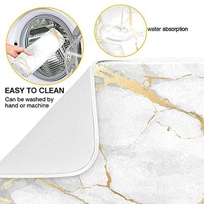 Golden Marble Texture Dish Drying Mat for Kitchen Counter 18 x 24 In,  Absorbent Microfiber Drying Pad Dish Mats Drainer Rack Fast Drying Mat  Protector Pad - Yahoo Shopping