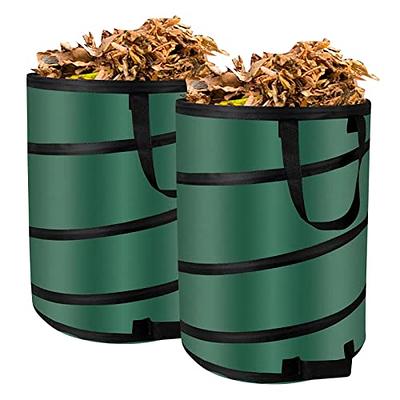 MEKKAPRO 3-Pack 72 Gallons Garden Bag Reusable Yard Waste Bags Green