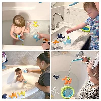 Magnetic Fishing Bath Toys for Toddlers with Swimming Whales