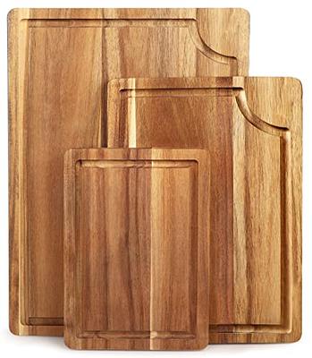 OAKSWARE Cutting Boards, 20 x 15 Inch Extra Large Acacia Wooden Cutting  Board for Kitchen, Edge Grain Wood Chopping Board with Juice Groove and