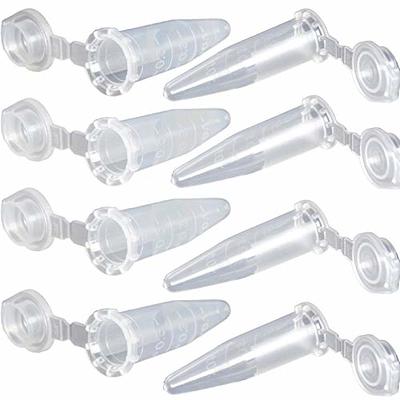 1.5ml Microcentrifuge Tubes with Snap Cap, Polypropylene Graduated, 500 Pcs  Sterilized Clear Plastic Small Vials with Caps for Sample Storage Without  Leakage - Yahoo Shopping