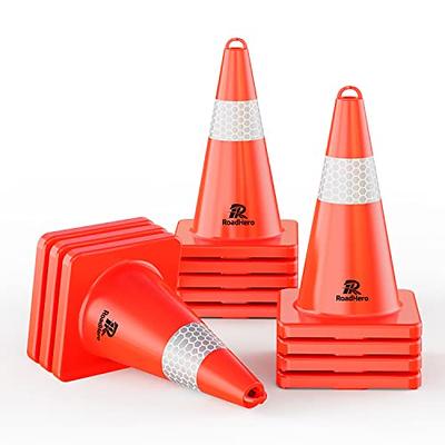 Xpose Safety 36 Inch Orange Traffic Cones - Multipurpose PVC Plastic Safety  Cone for Parking, Soccer, Caution, Kids and Construction (12 pack)