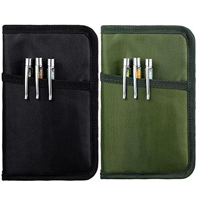 feela 3 Pack Pocket Notebook Journals with 3 Black Pens, A6 Mini Cute Small Journal Notebook Bulk Hardcover College Ruled Notepad with Pen Holder