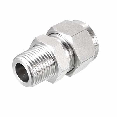 uxcell Compression Tube Fitting, 1/2 NPT Male x Ф3/4 Tube OD with