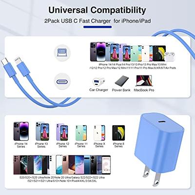 For iPhone 11/12 Pro Max 20W Fast Charger USB-C Power Adapter PD Charger +  Cable