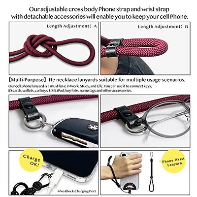 RED Universal Nylon Keychain High Performance Car Keys Wrist Lanyard Strap