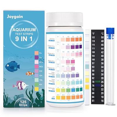 9 in 1 Aquarium Water Test Kit - Easy & Accurate Aquarium Test Strips, 125  Strips Fish Tank Water Testing Kit Monitor pH, Nitrite, Nitrate and More -  Ideal for Freshwater and Saltwater Aquariums - Yahoo Shopping