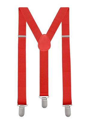 Man of Men Red Suspenders for Men, Red Suspenders for Women