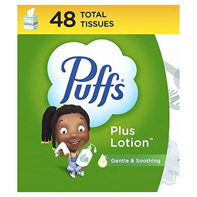 Puffs Facial Tissue, Plus Lotion, White, 2-Ply, 4 Purse Packs - 4 - 16 tissue packs [40 tissues]