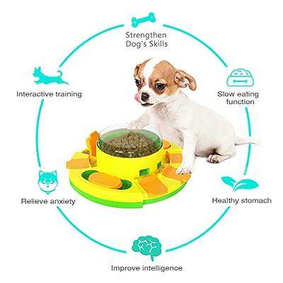 Dog Puzzle Toy 2 Levels, Slow Feeder, Dog Food Treat Feeding Toys for IQ  Trainin