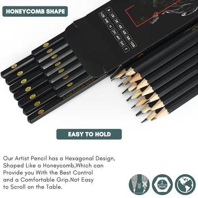 HAIHAOMUM Sketch Pencils for Drawing 4B, 12pcs Professional Art Drawing  Pencils for Shading, Sketching & Doodling | Graphite Pencil for Artists 