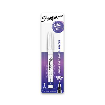 Sharpie Oil Based Paint Marker Extra Fine Point White Barrel White Ink -  Office Depot