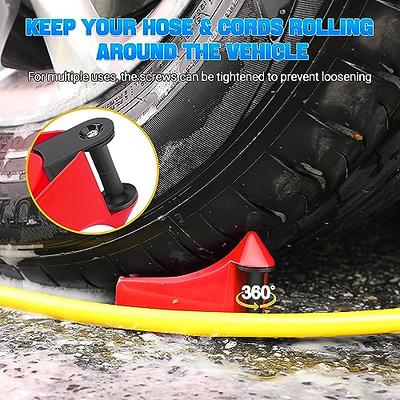 SHINEHOME 4 Pcs Car Hose Guide, Car Detailing Cleaning Tools Hose Guides  for Car Washing, Tire