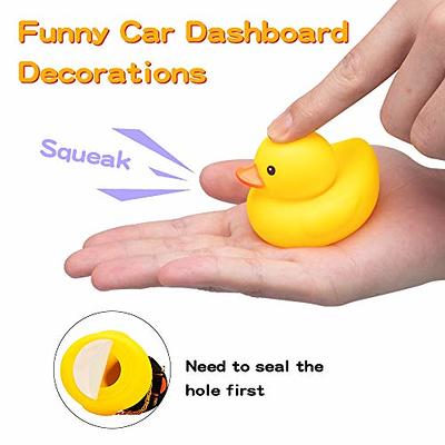  wonuu Rubber Duck Car Ornaments Yellow Duck Car Dashboard  Decorations with Propeller Helmet : Automotive