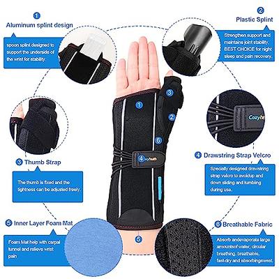  Vive Resting Hand Splint (Right) - Night Immobilizer Wrist  Finger Brace - Thumb Stabilizer Wrap - For Arthritis, Tendonitis, Carpal  Tunnel Pain - Functional Support For Sprains Fractures (Large) : Health &  Household