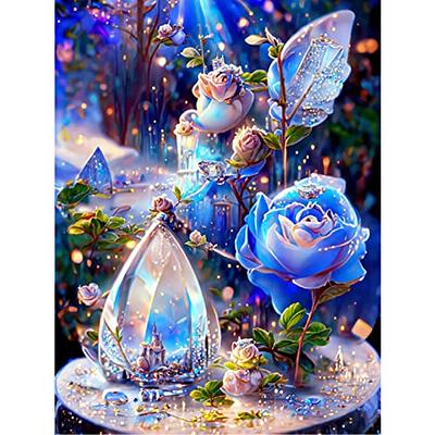 Adult Flower Diamond Painting Set Diy Blue Flower Diamond Art Set Full  Drill 5d Diamond Painting And Gem Artwork Home Wall Decoration Gift For  Beginners