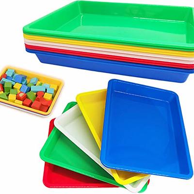  Maitys 15 Pcs Activity Plastic Art Trays and Craft Tray  Organizer 14.57 x 10.63 x 1.77 Inch Storage Tray Craft for Kids Tray  Activity for School Classroom Office Supply Painting Beads (