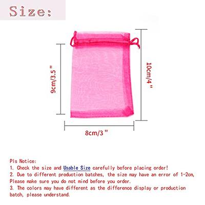 100Pcs Small Organza Bags 2.8 x 3.5 Inches Jewelry Bags, Rainbow