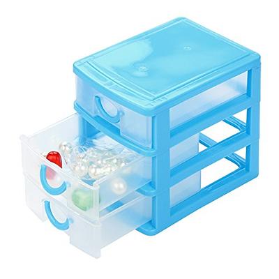 Mini Drawer Desk Organizer Plastic Storage Boxes Containers Jewelry  Cosmetics Storage Case