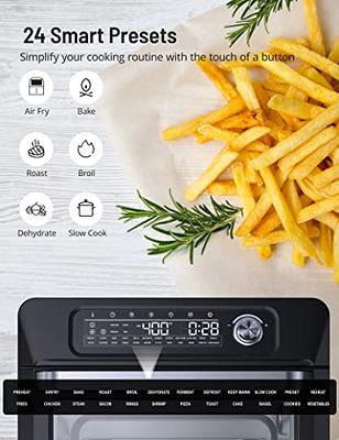 Air Fryer Large 8QT, 8-in-1 Digital Touchscreen, Visible Cooking Window,  1700W, White