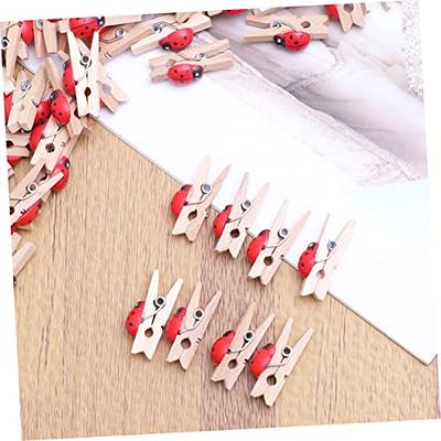 100pcs Clear Clips, Mini Clothespins Plastic Hanging Photos Clip