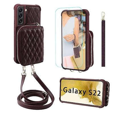 1 Bocasal Crossbody Wallet Case For Iphone 78 Plus, Rfid Blocking Pu  Leather Zipper Handbag Purse Flip Cover, Kickstand Folio Case