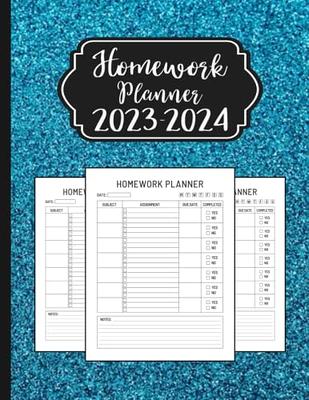 Homework Planner 2023-2024: Daily Homework Planner For Students, Homeschool Planner 2023-2024