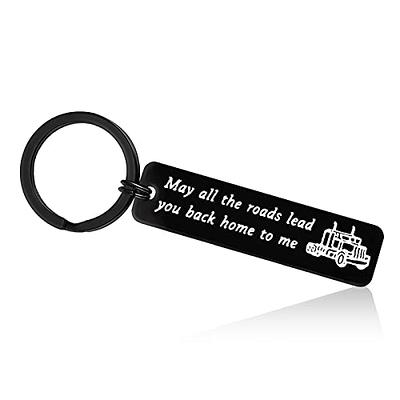 WSNANG Truck Driver Gifts Keep Me Safe Get Me Home Trucker's Prayer Keychain Gift for Truck Drivers Dad Husband