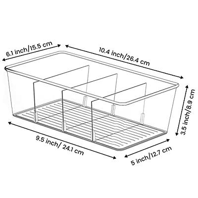  wilfox Pantry Organizer, 5 Pack Clear Organizer Bins with  Removable Dividers, Pantry Organizers and Storage, Fridge Organizer and  Cabinet Organizer for Snack, Pouches, Spice Packets : Home & Kitchen