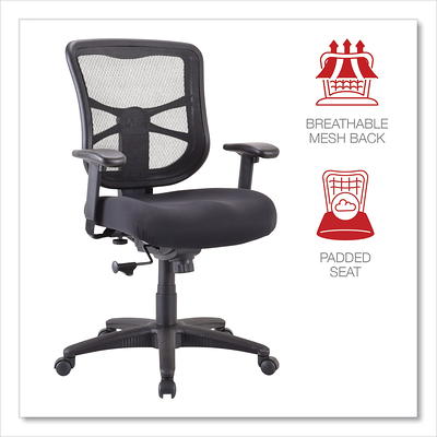 Mainstays Ergonomic Office Chair with Adjustable Headrest, Black Fabric, 275lb Capacity